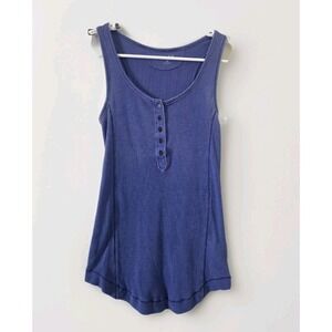 Mudd Womens Y2K 90s Vintage Ribbed Henley Tank Top S Fairy Grunge Boho Festival